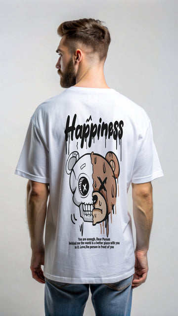 Happiness Digital Print Oversized T-shirt